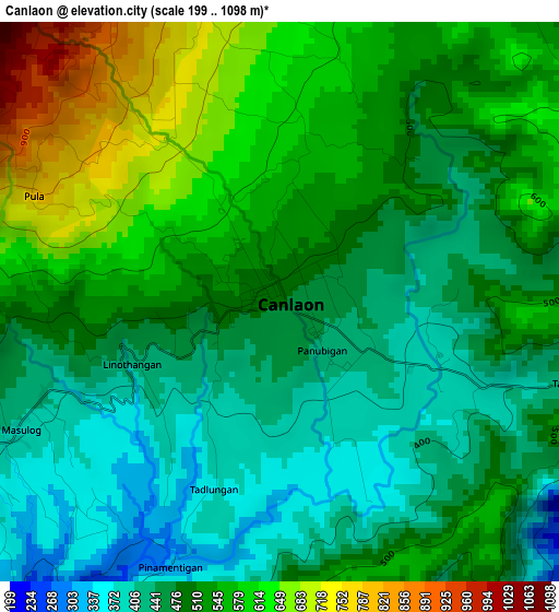 Canlaon elevation map