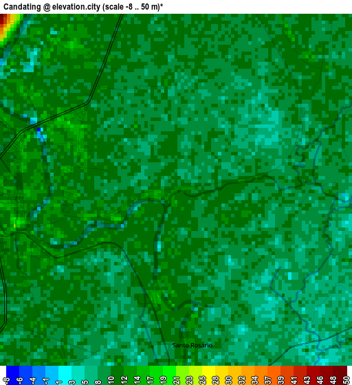 Candating elevation map