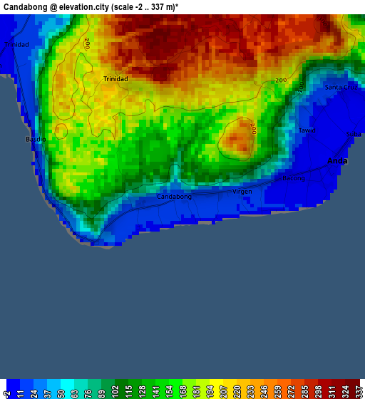 Candabong elevation map