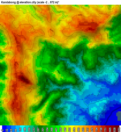 Kandabong elevation map