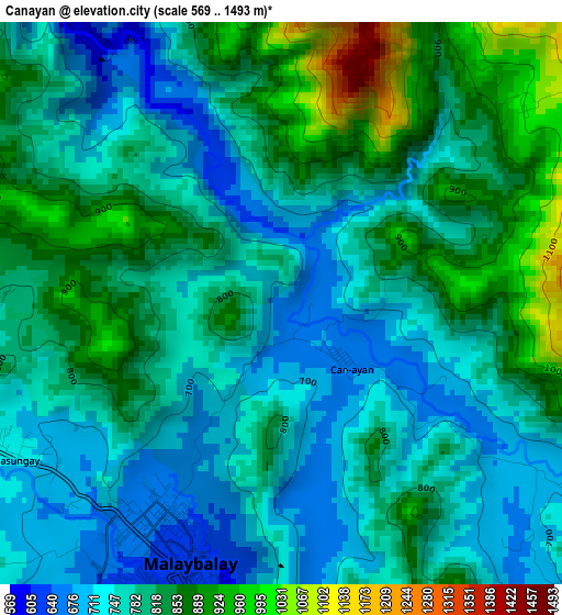 Canayan elevation map