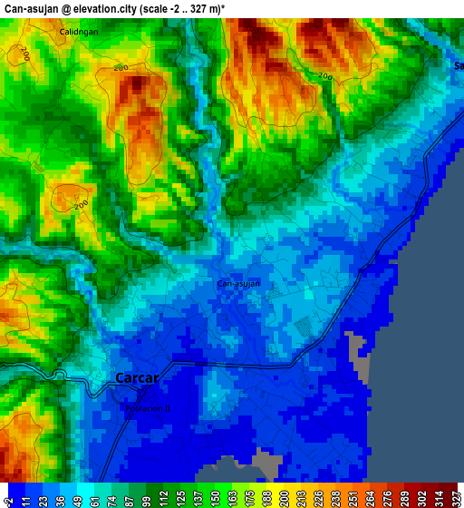 Can-asujan elevation map