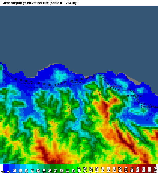 Camohaguin elevation map