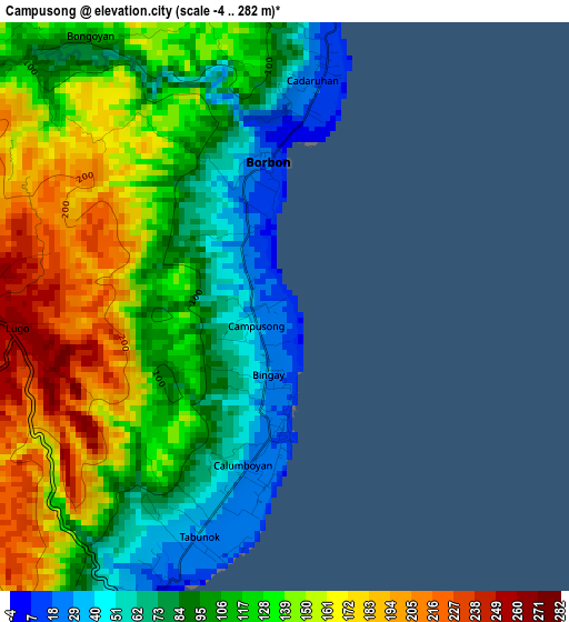 Campusong elevation map