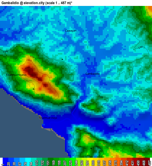 Gambalidio elevation map