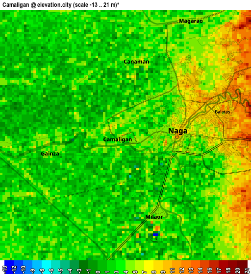 Camaligan elevation map