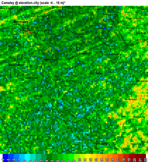 Camaley elevation map