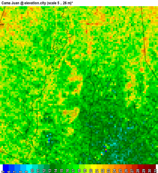 Cama Juan elevation map