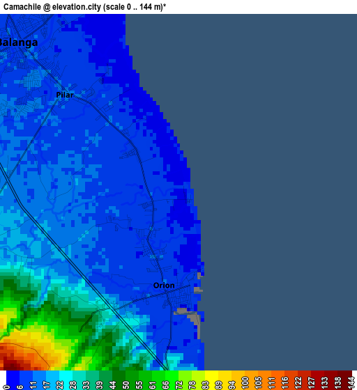 Camachile elevation map