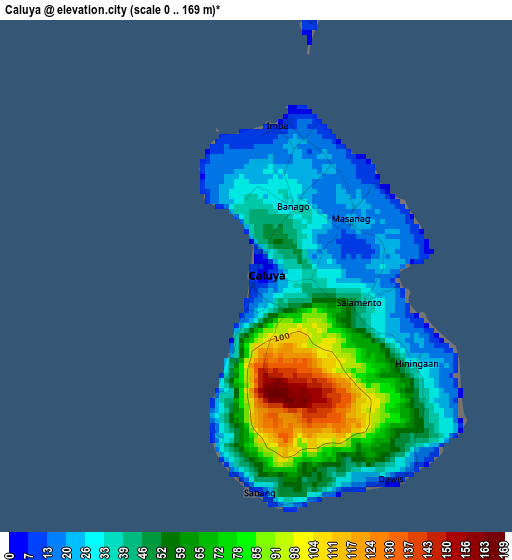 Caluya elevation map