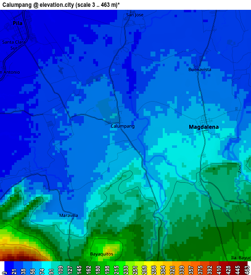 Calumpang elevation map