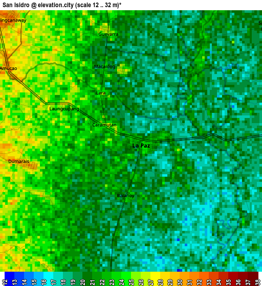 San Isidro elevation map