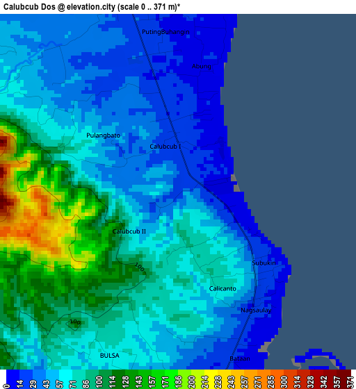 Calubcub Dos elevation map