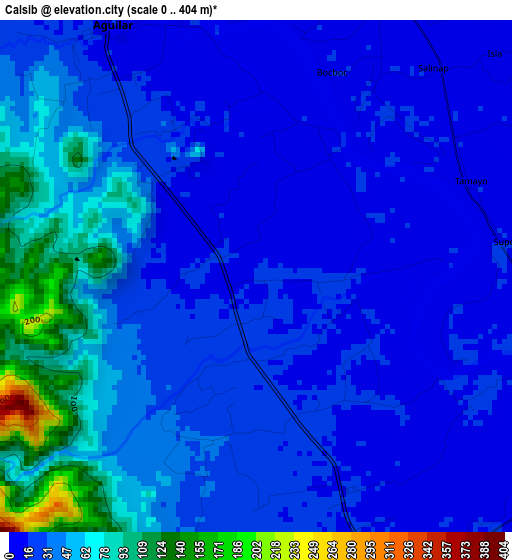 Calsib elevation map