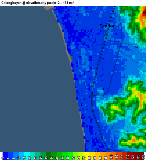 Calongbuyan elevation map