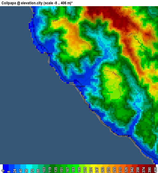 Colipapa elevation map