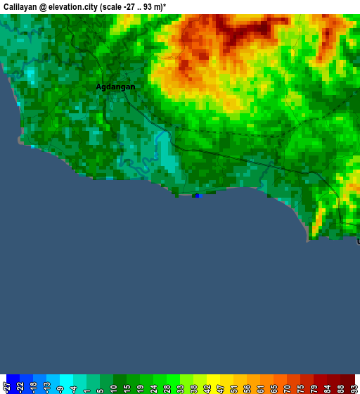 Calilayan elevation map