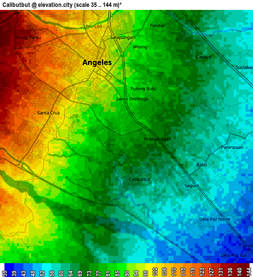 Calibutbut elevation map