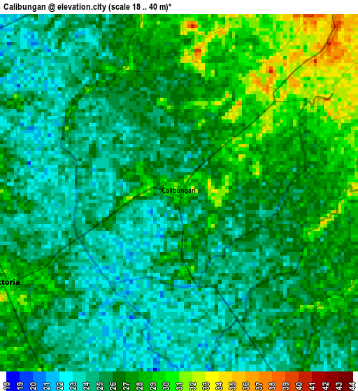 Calibungan elevation map