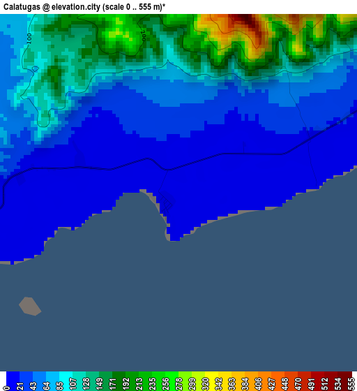 Calatugas elevation map