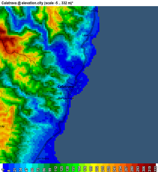 Calatrava elevation map