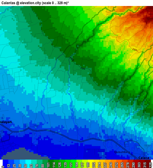 Calantas elevation map