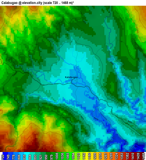 Calabugao elevation map