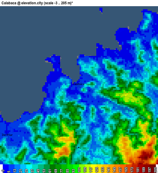 Calabaca elevation map