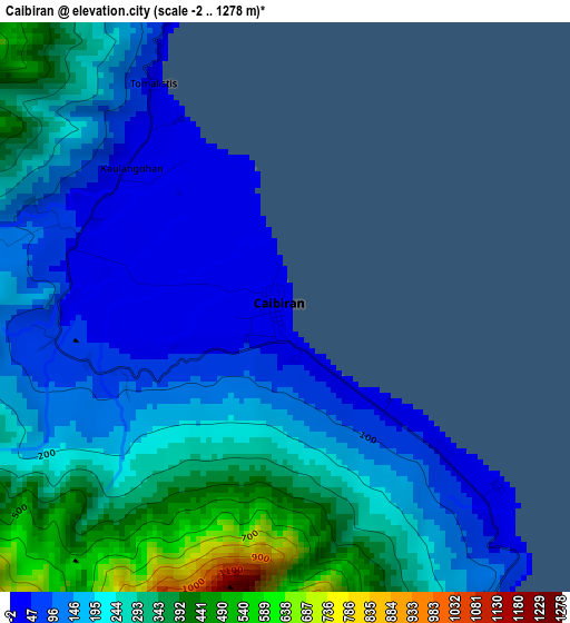 Caibiran elevation map