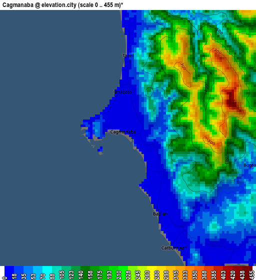 Cagmanaba elevation map