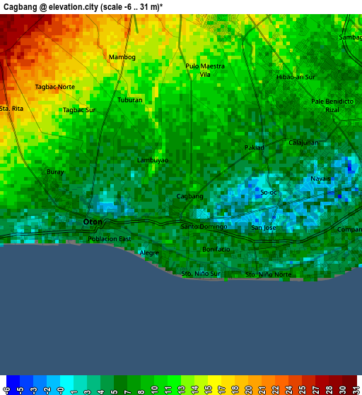 Cagbang elevation map