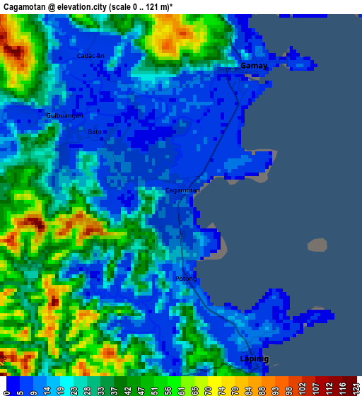 Cagamotan elevation map
