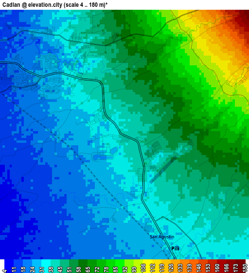 Cadlan elevation map