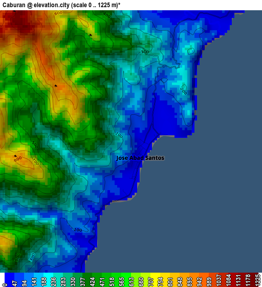 Caburan elevation map