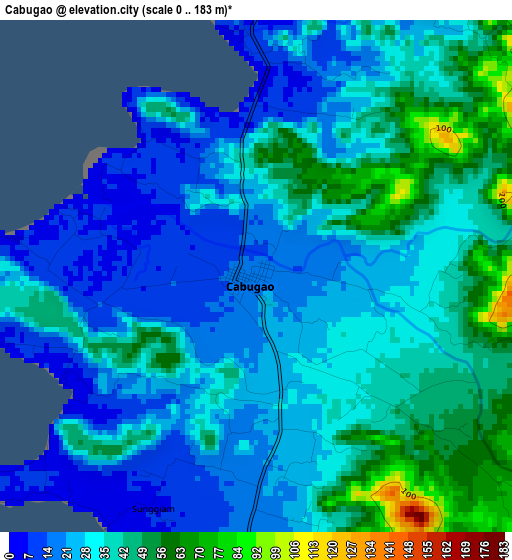 Cabugao elevation map