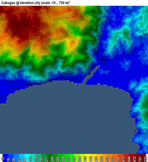 Cabugao elevation map