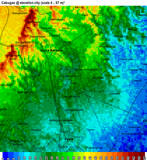 Cabugao elevation map