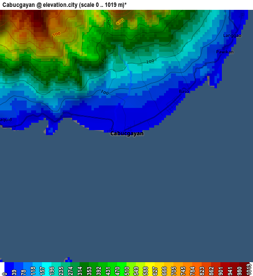 Cabucgayan elevation map