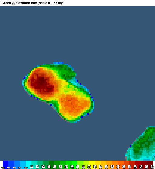 Cabra elevation map