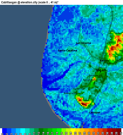 Cabittaogan elevation map