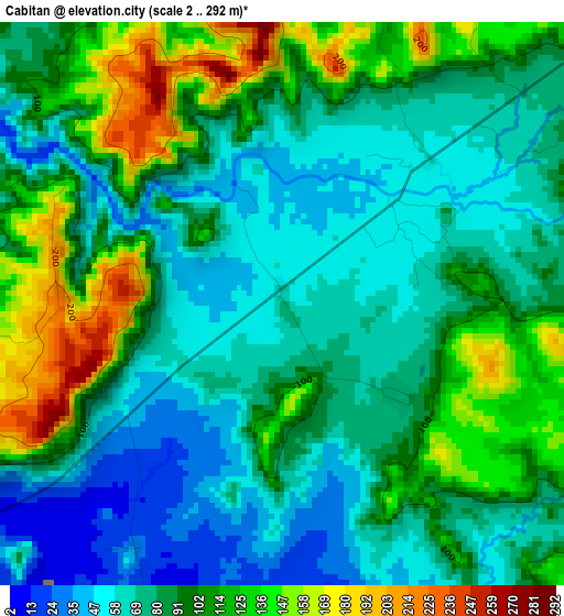 Cabitan elevation map