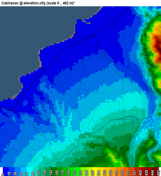 Cabiraoan elevation map