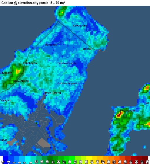 Cabilao elevation map