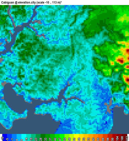 Cabiguan elevation map