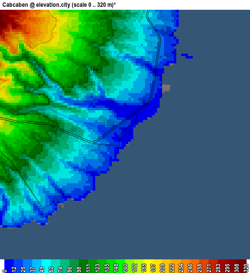 Cabcaben elevation map