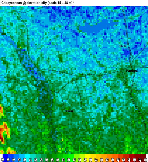 Cabayaoasan elevation map