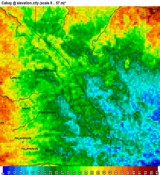 Cabay elevation map