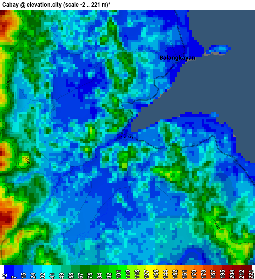 Cabay elevation map