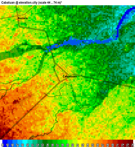 Cabatuan elevation map