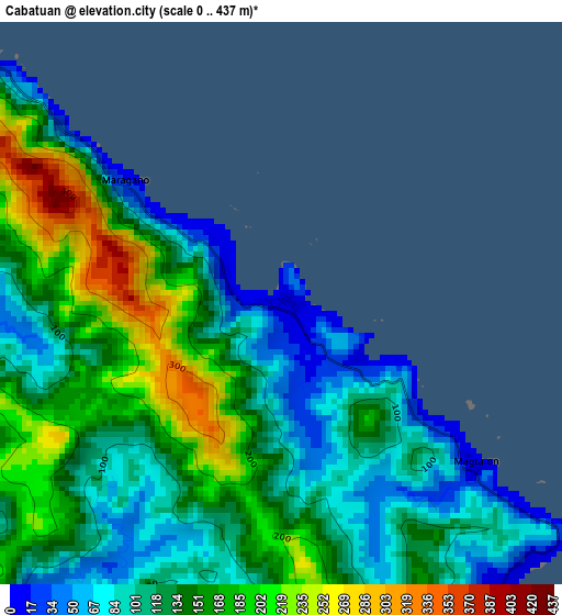 Cabatuan elevation map